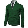 thumbnail image 1 of H2H Mens Casual Slim Fit Knitted Cardigan Zip-up Long Sleeve Thermal (CMOCAL062), 1 of 6