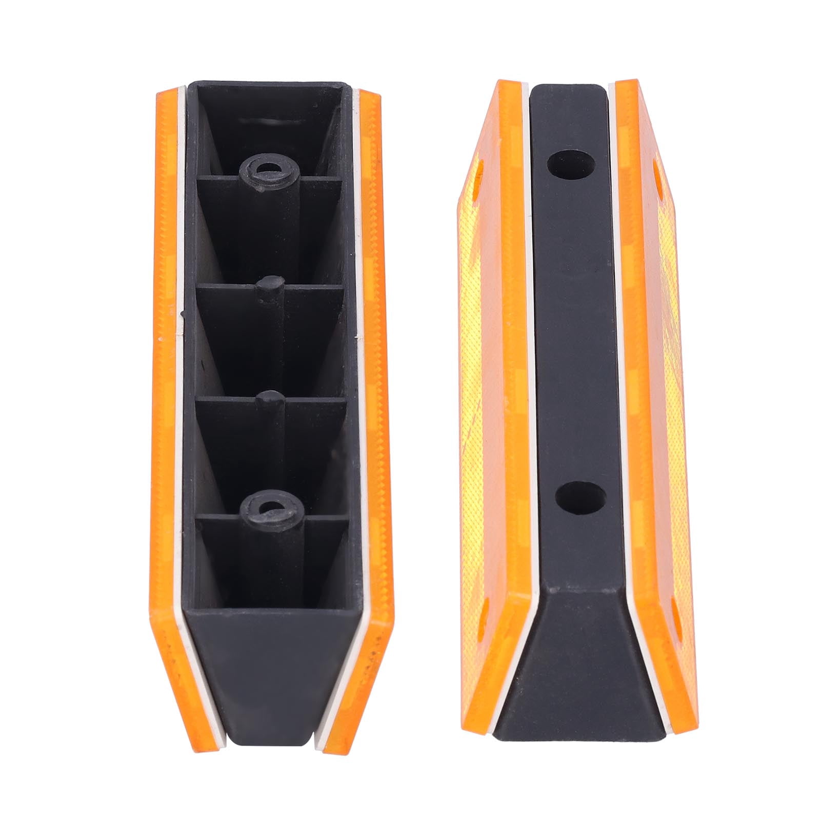 Road Marker Stud Rectangle 2Pcs Reflective Plastic Reflector Road Markers Product Contour Marker for Rectangular Sidewalk Signs