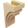 thumbnail image 5 of 7"W x 7"D x 14"H Wide Rockford Rough Cedar Woodgrain TimberThane Corbel, Primed Tan, 5 of 6