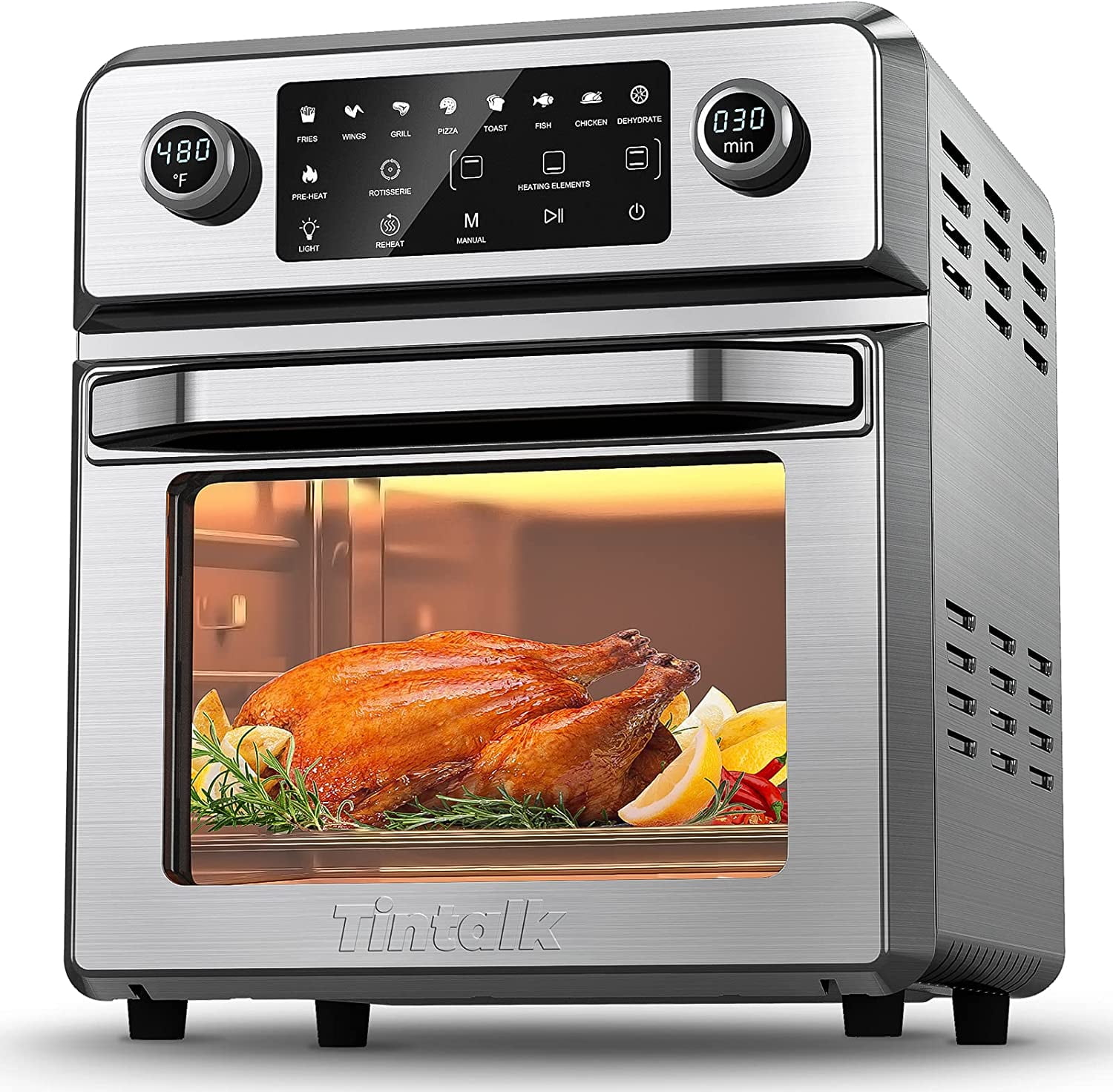 WYLFF Air Fryer Oven 16QT 21-in-1 Smart Air Fryer Toaster Oven Combo  Digital Countertop Natural Convection Roast Bake Dehydrate and Reheat 1600W  Stainless Steel (Family Choice Award Winner) – The Market Depot