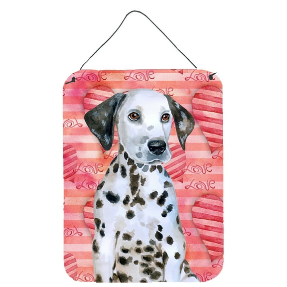 Dalmatian Puppy Love Wall or Door Hanging Prints Red