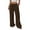 Light Brown #009, variant on Womens Palazzo Pants Summer Fashion 2026 High Waisted Wide Leg Drawstring Flowy Beach Trousers with Pockets Coffee M