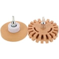 thumbnail image 1 of HAMPPLIES 2Pcs Rubber Eraser Wheel Adhesive Remover for Cars Khaki Color Efficient Cleaning, 1 of 6
