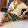 thumbnail image 5 of Goofa Pineapple Fruit Colorful Pattern Men's Pajama Short Sleep Shorts Soft Comfortable Breathable Pajamas Shorts with Pockets-3X-Large, 5 of 6