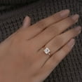 thumbnail image 2 of Cora Jewellery 2CT Princess Moissanite Solitaire Engagement Ring For Women, 14K Rose Gold, 2 of 5
