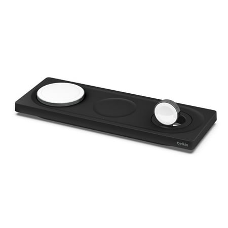 Belkin - Boost Charge Pro 3-in-1 Wireless Charging Pad with MagSafe for iPhone 14/13/12 Series Devices - Black