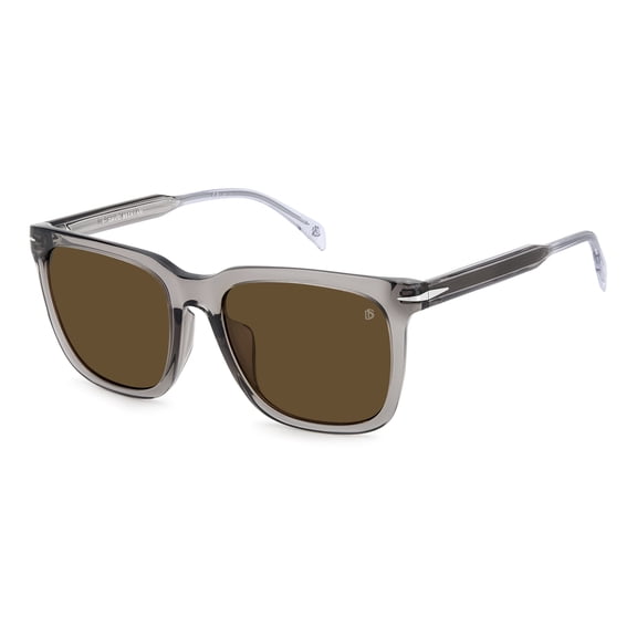 David Beckham - DB 1120/F/S, Squared acetate men TRANSPARENT GREY/BROWN