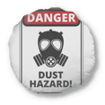 thumbnail image 1 of Danger Symbol Dust Hazard Warning Signs Round Throw Pillow Home Decoration Cushion, 1 of 3