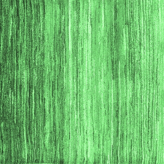 Ahgly Company Indoor Square Abstract Emerald Green Contemporary Area Rugs, 8' Square
