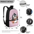 thumbnail image 5 of Uourmeti Penguin Guitar Wear Resistant Backpack for Work Travel, Soft Large Capacity School Backpack Durable Student Bookbag, 5 of 6