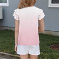 thumbnail image 4 of Lmnyox Girl's Summer Cute Shirts Ruffle Short Sleeve Pleated Fashion T Shirt 2025 Casual Trendy Tees Tops, 4 of 6