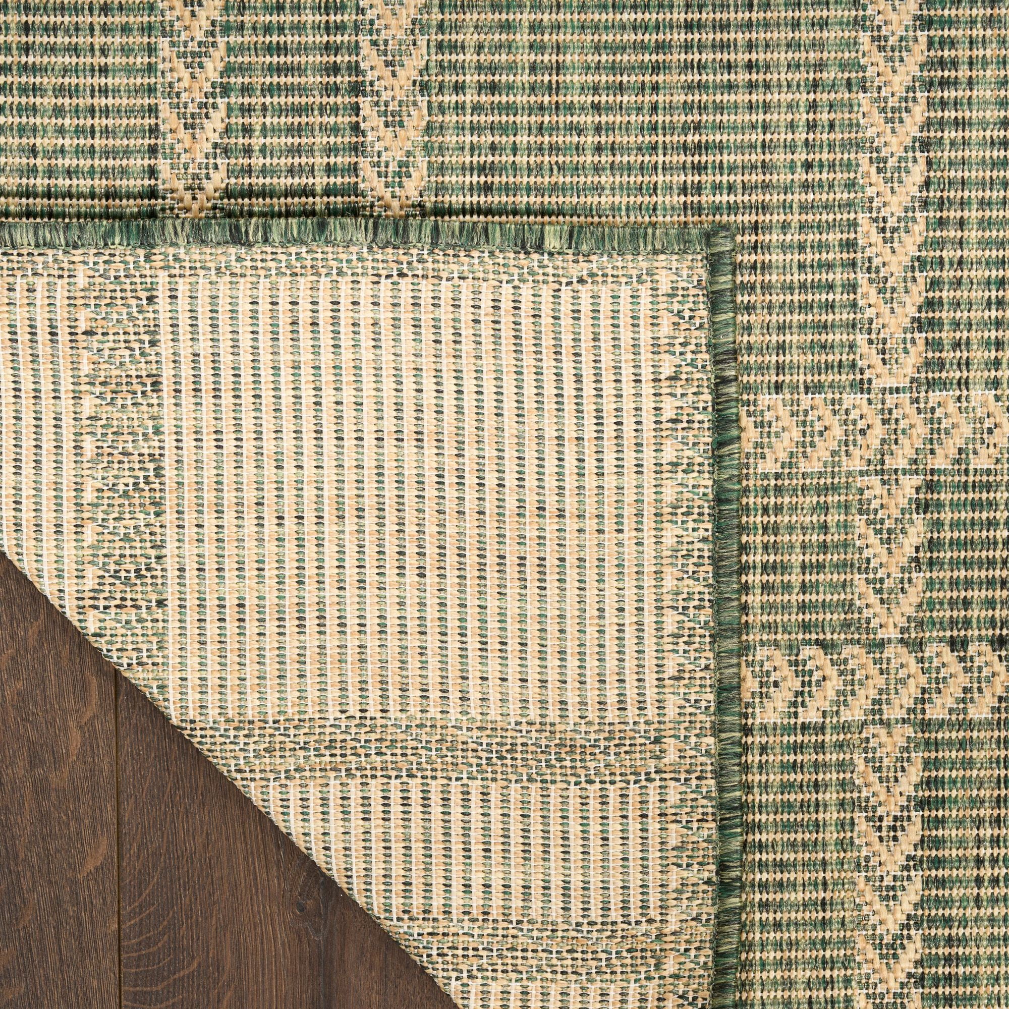Nourison Horizon Indoor/Outdoor 9' x 12' Green Modern Rug