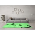 thumbnail image 3 of Ahgly Company Indoor Round Abstract Emerald Green Modern Area Rugs, 8' Round, 3 of 4