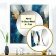 thumbnail image 3 of Designart "Profound Insight Abstract In Regal Blue And Gold IV" Abstract Painting Square Mirror Wall Decor Modern - Large Gold Square Bathroom Mirror - Square Printed Wall Mirror Art, 3 of 5
