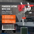 thumbnail image 2 of KFFKFF Electric Winch, 440 lbs Capacity, 120V with Dual Remote Control Options (328 ft Wireless & 14 ft Wired), 40 ft Lift Range, Adaptable for Single or Double Line Operation, Ideal for Garages, 2 of 9
