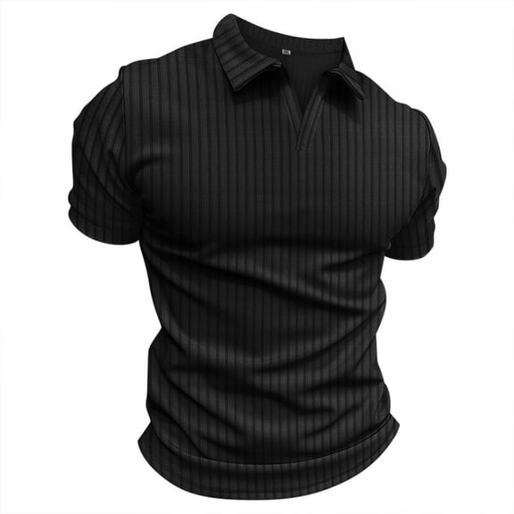 Sngxgn Men’s Short Sleeve Polo Shirt, Soft Men's Polo Shirt(Black,S)