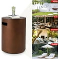 thumbnail image 5 of Propane Tank Cover Table, Modern Outdoor Gas Tank Covers, 16 X 20inch Concrete Tank Storage Box Hideaway Table for Propane Gas Fire Pit, Rectangular Tank Holder (Brown), 5 of 10