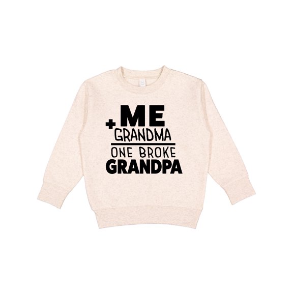 Inktastic Me Plus Grandma Equals One Broke Grandpa Toddler Sweatshirt