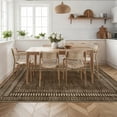 thumbnail image 3 of Garvee 9'x12' Modern Bordered Area Rug Geometric Carpet, Washable Non Slip Rug for Living Room Bedroom Home Decor, Brown, 3 of 10