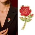 thumbnail image 2 of Portable Rose Pin Brooch Beautiful Rose Lapel Pin for Women’s Fashion Great for Weddings and Special Event, 2 of 9