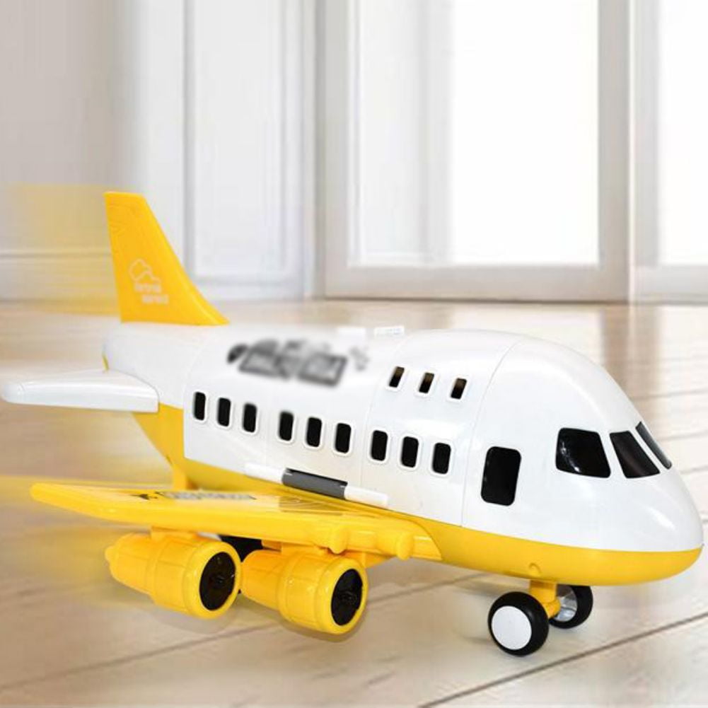Esaierr Toddler Airplane Playset Transportation Cargo Plane Toys Includes 9 Mini Cars Airplane Parking Lot Suitable for Boys and Girls 3 4 5 6 Years Old