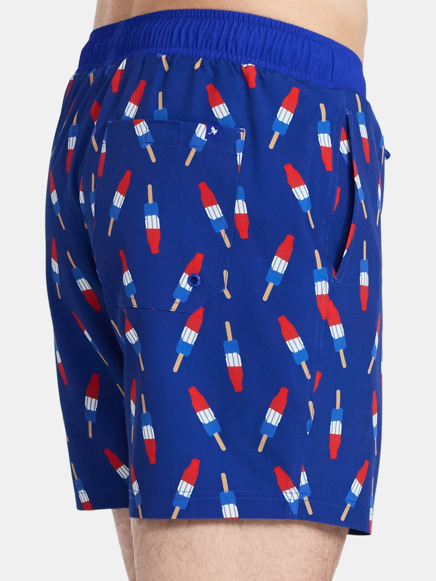 Birdie Bound Men's Printed Americana Bomb Pops Swim Trunks, Sizes S-3XL