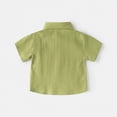 thumbnail image 4 of HCNTES Boys Dress Shirts Short Sleeve Button Down Shirt Summer Beach Shirts for Kids(Green,4-5 Years), 4 of 4