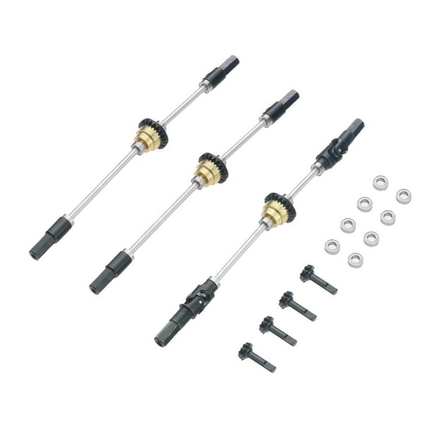 Diferencial de eje trasero central delantero perfke para camión militar WPL 6WD RC con juntas universales