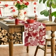 thumbnail image 3 of Sm:)e Black Pink Love Heart Valentine's Day Table Runner 13x72 Inch, 3 of 7