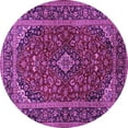 thumbnail image 1 of Ahgly Company Indoor Round Medallion Purple Traditional Area Rugs, 3' Round, 1 of 4