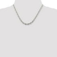 thumbnail image 4 of 925 Sterling Silver Cable Chain Styles Necklace 5.4 mm Beveled Oval 18 inch, 4 of 4