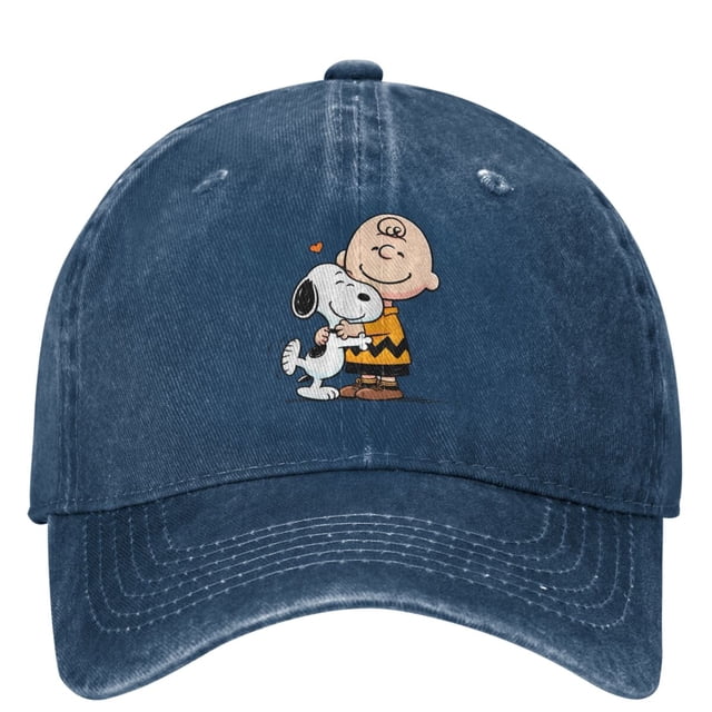 Gorra de béisbol vaquera con forma de corazón de Snoopy y Charlie Brown de Peanuts, gorra de camionero de dibujos animados para papá, gorra de béisbol para mujer con parasol