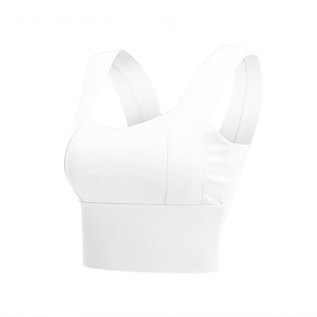 

Shockproof running high strength sports bra White M