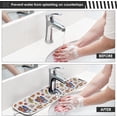 thumbnail image 5 of Coolnut Truck Pumpkins Autumn Leaves 2PCS Kitchen Faucet Mat Bathroom Faucet Mat Sink Microfiber Cloth Faucet Splash Catcher Faucet Mat Dish Drying Mat Sink Mat for Kitchen Sink 30x5in, 5 of 7