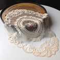 thumbnail image 3 of Lefu Oval Coaster Hollow Embroidery Table Cloth Mat Dust Cover Fabric Decoration, 3 of 4