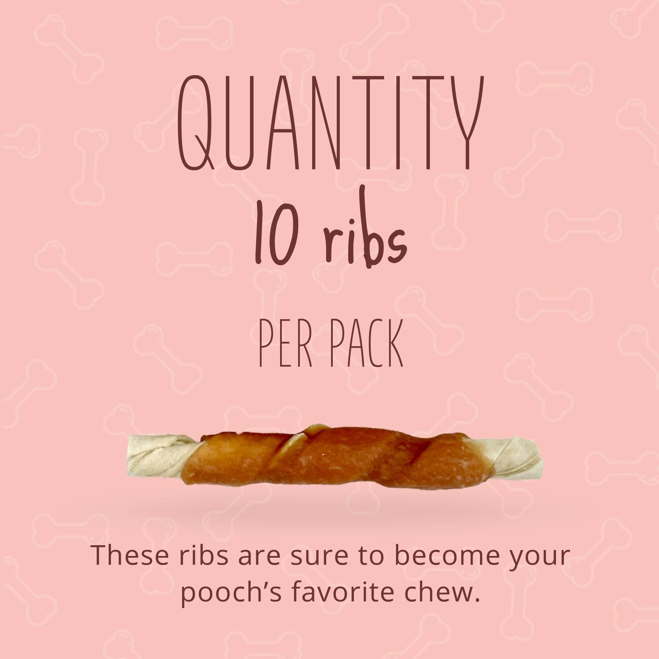 Better Belly Triple Flavor Ribs with Chicken, Sirloin & Lamb, Highly Digestible Dog Treat, 10 Count