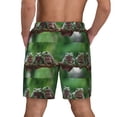 thumbnail image 3 of Kdxio Australian White Tree Frog Print Men'S Swim Trunks With Compression Liner 7 Inch Inseam Quick Dry Swim Shorts, 3 of 7
