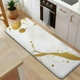 thumbnail image 5 of White Gold Marble Pattern Kitchen Rug Mat,Kitchen Runner Rugs Non Skid Washable,Decorative Kitchen Floor Mats for Kitchen,Sink,Laundry,17"x47.2", 5 of 7