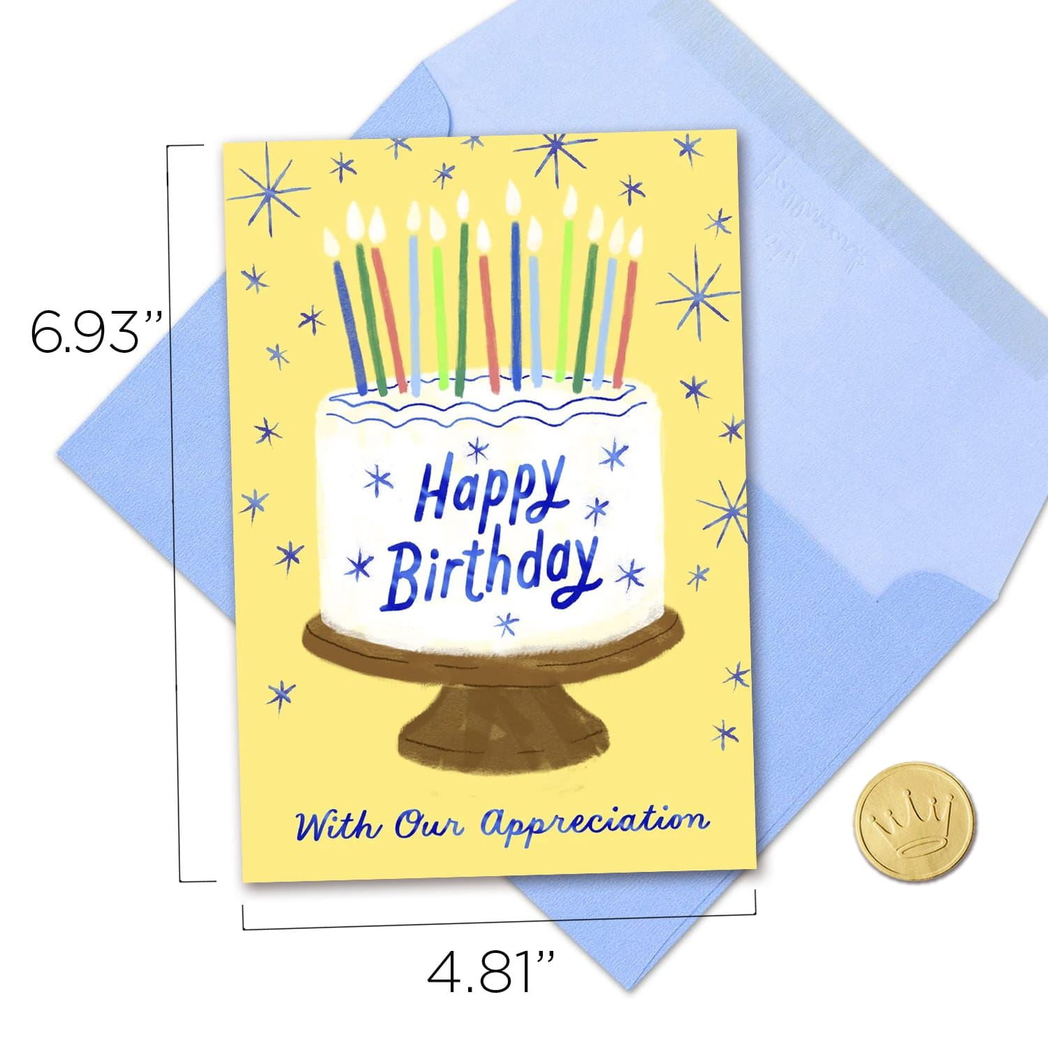 Hallmark Business Bulk Birthday Cards (Colorful Candles and Cake ), 25 ct.