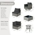 thumbnail image 4 of XIZZI 10-Piece Patio Wicker Rattan Funiture Conversation Set Deep Seat Outdoor Set with Rocking Chair,Black, 4 of 9