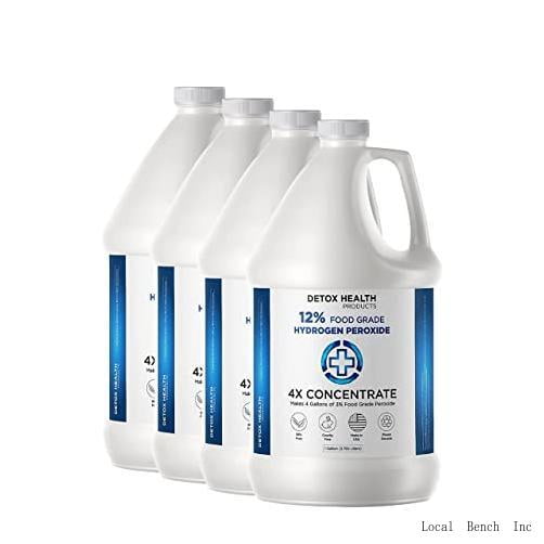 12 Hydrogen Peroxide 4 Gallon Food Grade H2O2 & Water Made In