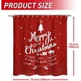 thumbnail image 6 of Merry Christmas Shower Curtain Set with Hooks Red Shower Curtains 72x72 Inch Xmas Christmas Holiday Bathroom Bath Rustic Farmhouse Decor Waterproof Weighted, Sets with 12 Hooks, 6 of 6