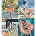 thumbnail image 3 of POZA UV Resistant Confetti Unisex Pool Ring Float, Vinyl, Duck, Rose Gold, 3 of 8