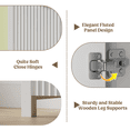 thumbnail image 4 of Aufeile Fluted Buffet Cabinet with 2 Drawers, 55L Large Sideboard Credenza with Adjustable Shelf for Dining Room Storage Cabinet, Kitchen Pantry Organizer, Coffee Bar Station, White, 4 of 8
