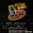 thumbnail image 3 of Craftnamesign Pizza Bon Appetit Neon Sign, Pizza Italian Restaurant Decor, 3 of 4