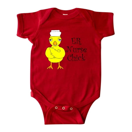 

Inktastic ER Nurse Chick Gift Baby Boy or Baby Girl Bodysuit