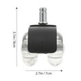 thumbnail image 2 of OULII Roues Pivotantes Design Compact Petites Roues Universelles Noires pour Bureau, 2 of 8