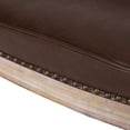 thumbnail image 4 of Noble House Sarahbella Faux Leather Upholstered Loveseat, Dark Brown, 4 of 8