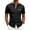Black, variant on Button Down Shirts for Men Short Sleeve Collared Polo Shirts Summer Causal Breathable Tees with Pocket, M
