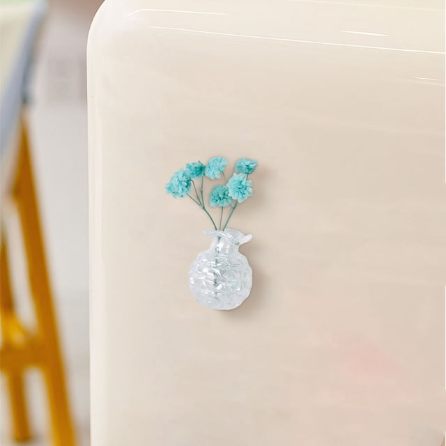 Refrigerator Magnets, Cute Mini Ceramic Vase Decorative Stickers, 3D Side Fridge Magnet Set Strong Adhesion for Metal Surfaces